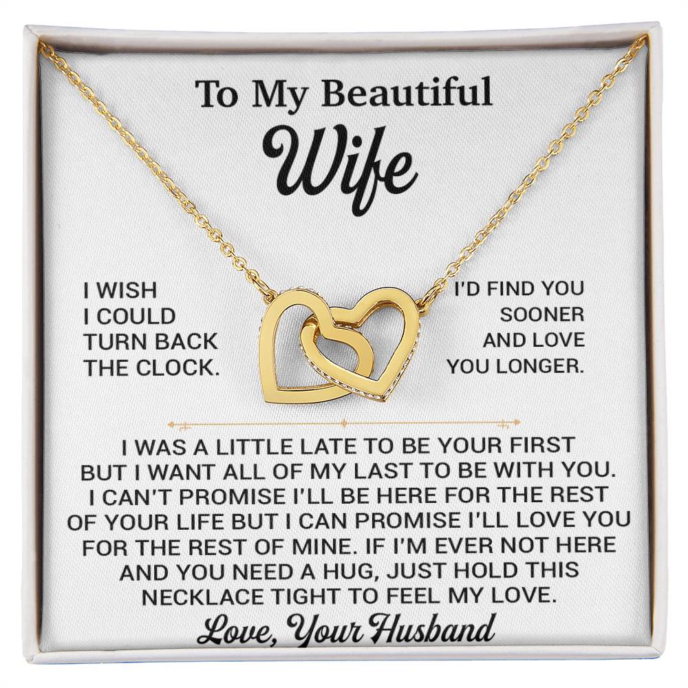 To My Beautiful Wife Necklace, Gift From Husband, Anniversary Gifts For Wife