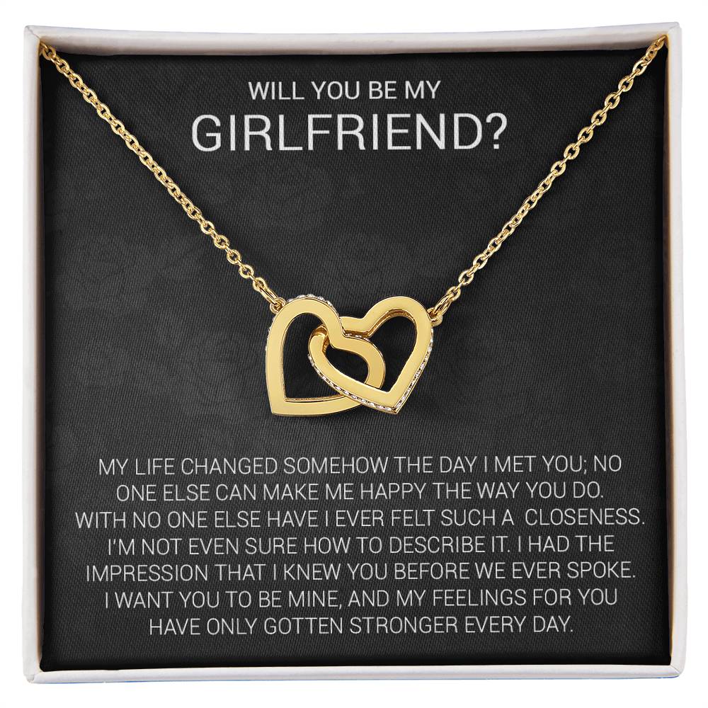 Girlfriend Proposal Necklace, Girlfriend Proposal Gift, Be My Girlfriend Gift