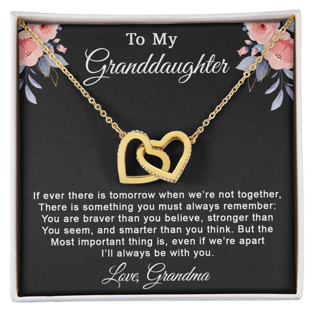 To My Granddaughter Necklace, Granddaughter Gifts From Grandma and Grandpa_New