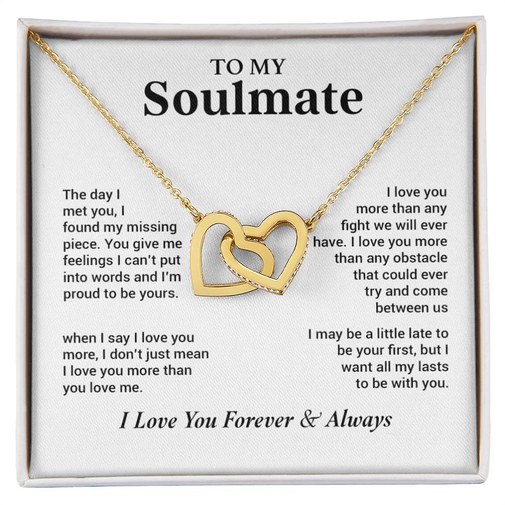 To My Soulmate Necklace, Gift for Wife, Girlfriend, Anniversary Gift, Christmas