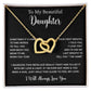 To My Daughter Necklace, Gift for Daughter from Dad, Father Daughter Necklace  11_5_Black