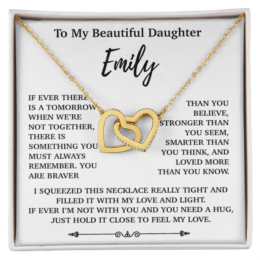 Custom To My Daughter Necklace, Mother Daughter Gifts, Daughter Necklace