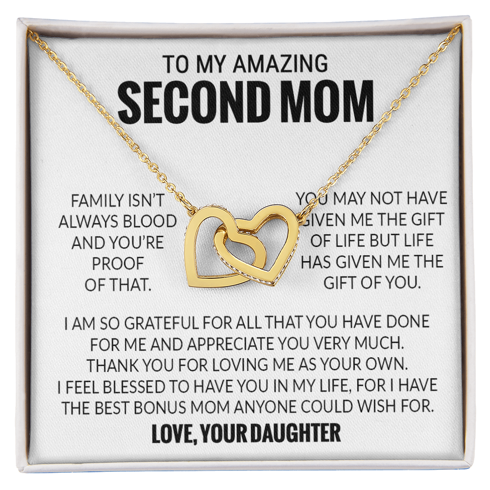 To My Amazing Second Mom, Second Mom Gift Necklace, Bonus Mom Gift