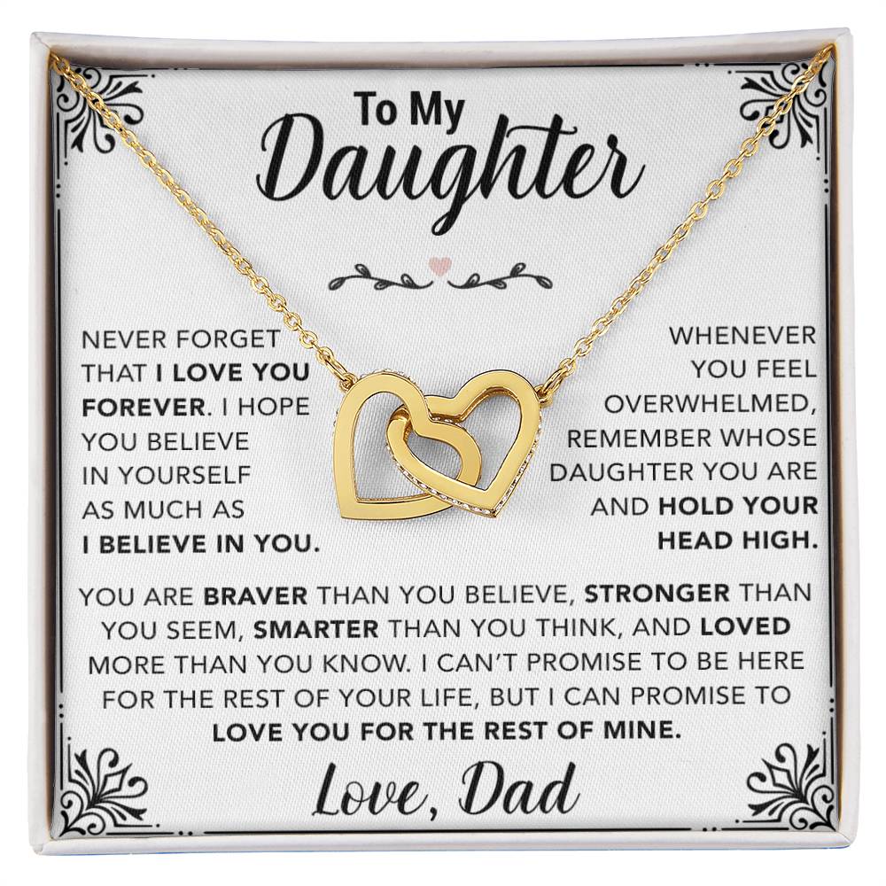 To My Daughter Necklace, Gift for Daughter from Dad, Father Daughter Necklace 30_11