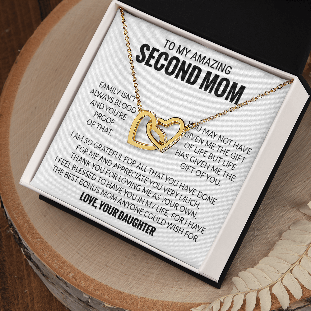 To My Amazing Second Mom, Second Mom Gift Necklace, Bonus Mom Gift