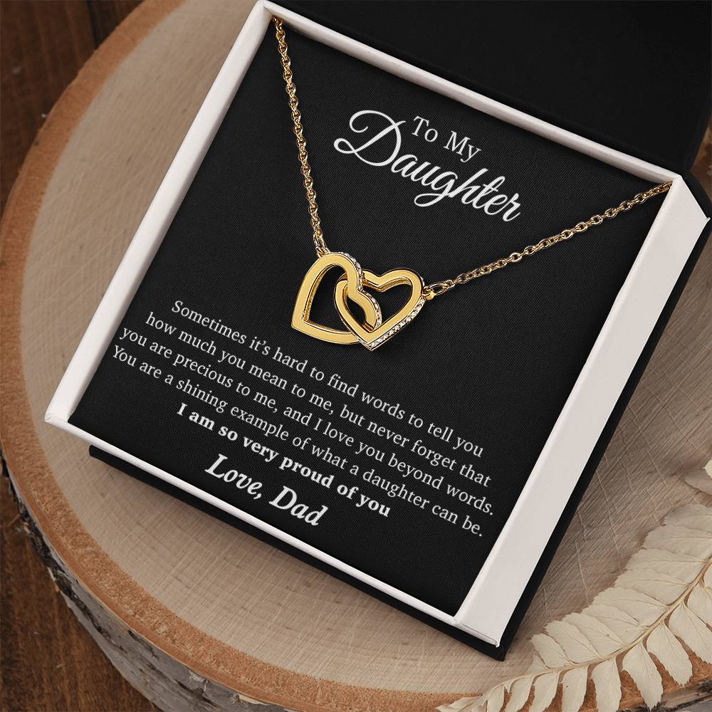 To My Daughter Necklace, Gift for Daughter from Dad, Birthday Gifts