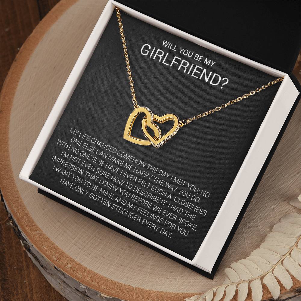 Girlfriend Proposal Necklace, Girlfriend Proposal Gift, Be My Girlfriend Gift