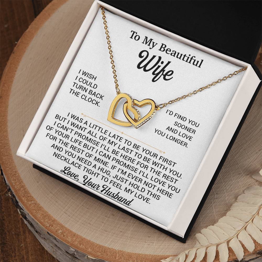 To My Beautiful Wife Necklace, Gift From Husband, Anniversary Gifts For Wife