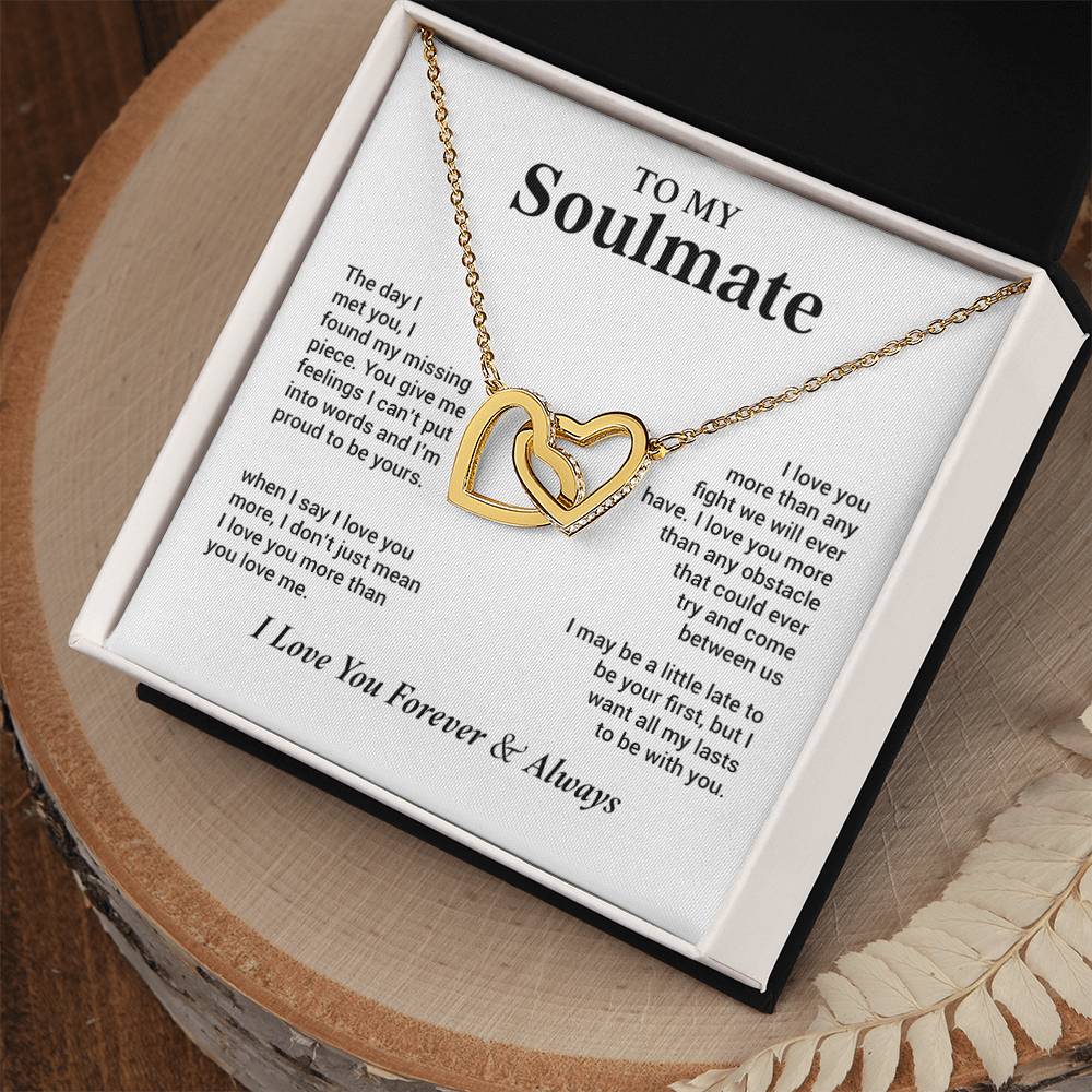 To My Soulmate Necklace, Gift for Wife, Girlfriend, Anniversary Gift, Christmas