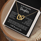 To My Daughter Necklace, Gift for Daughter from Dad, Father Daughter Necklace  11_5_Black