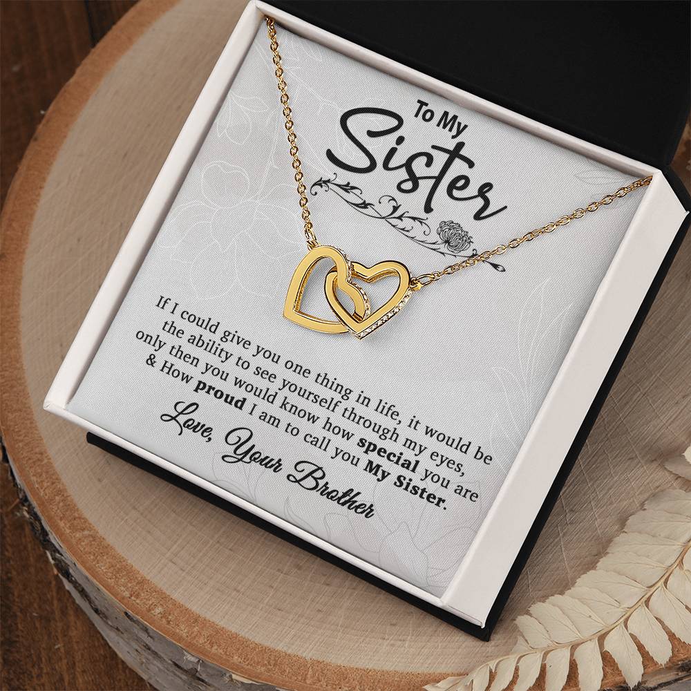 To My Sister Necklace, Brother to Sister, Birthday gift For Sister from Brother