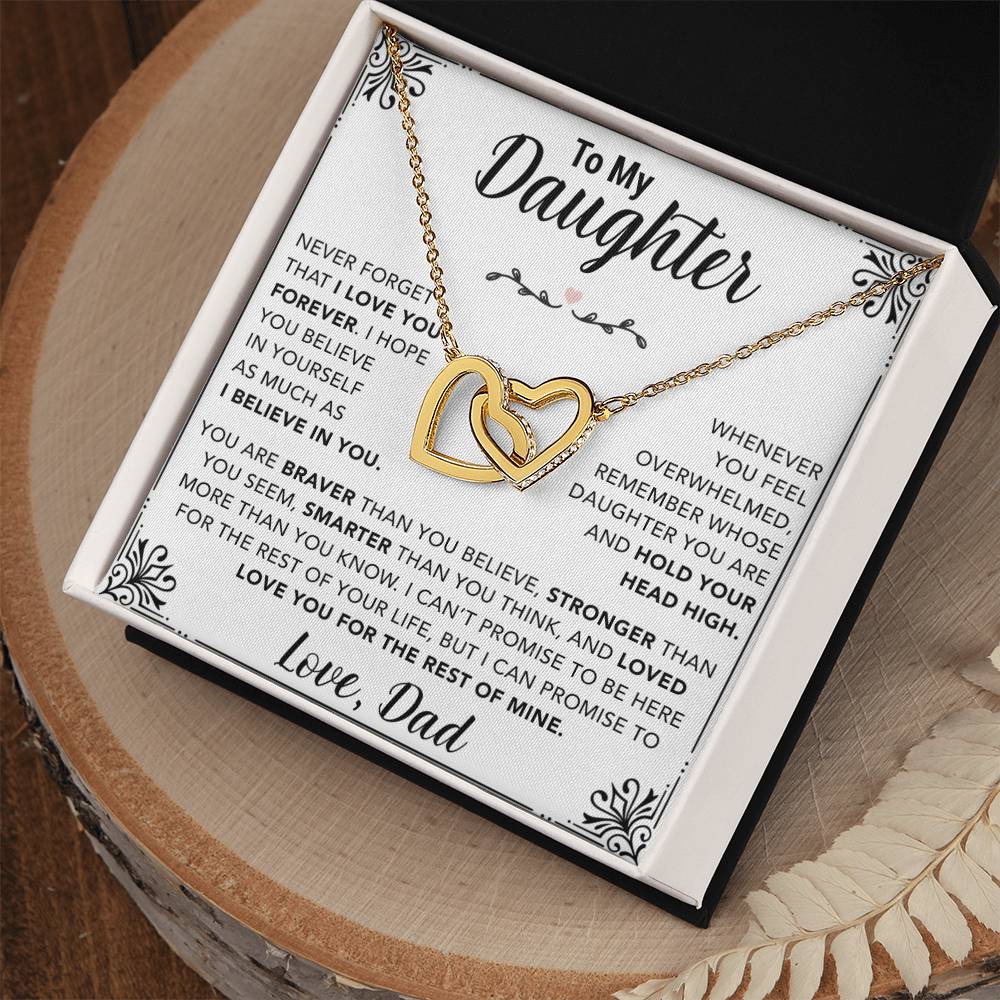 To My Daughter Necklace, Gift for Daughter from Dad, Father Daughter Necklace 30_11