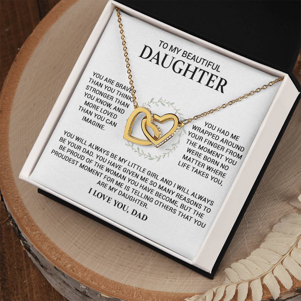 To My Daughter Necklace, Daughter Gift From Dad, Birthday Gift for Daughter