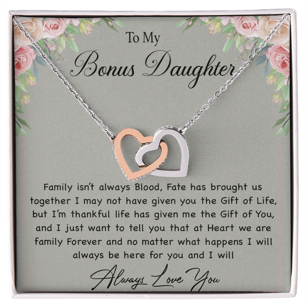 To My Bonus Daughter Necklace, Gift For Daughter, Step Daughter, Christmas Gift