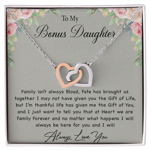 To My Bonus Daughter Necklace, Gift For Daughter, Step Daughter, Christmas Gift