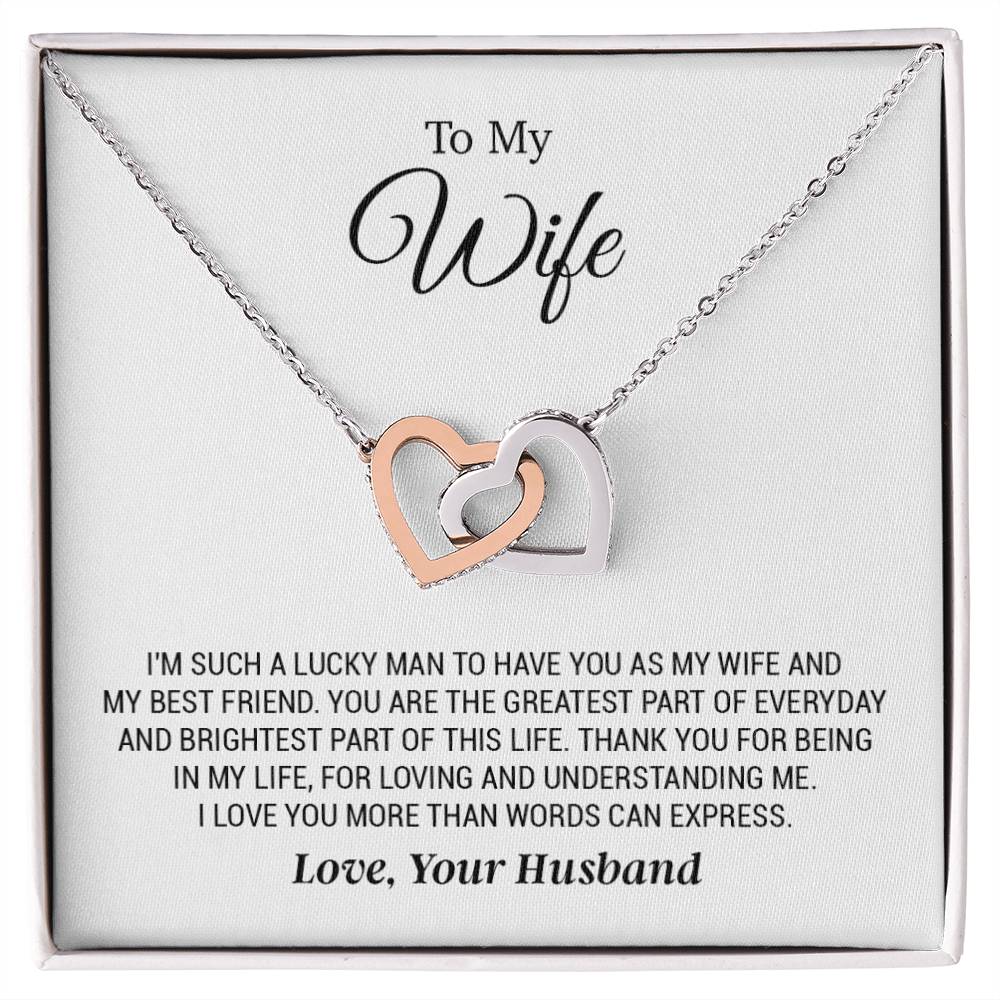 To My Wife Necklace, Wife Gift from Husband, Anniversary Gifts, Christmas Gift