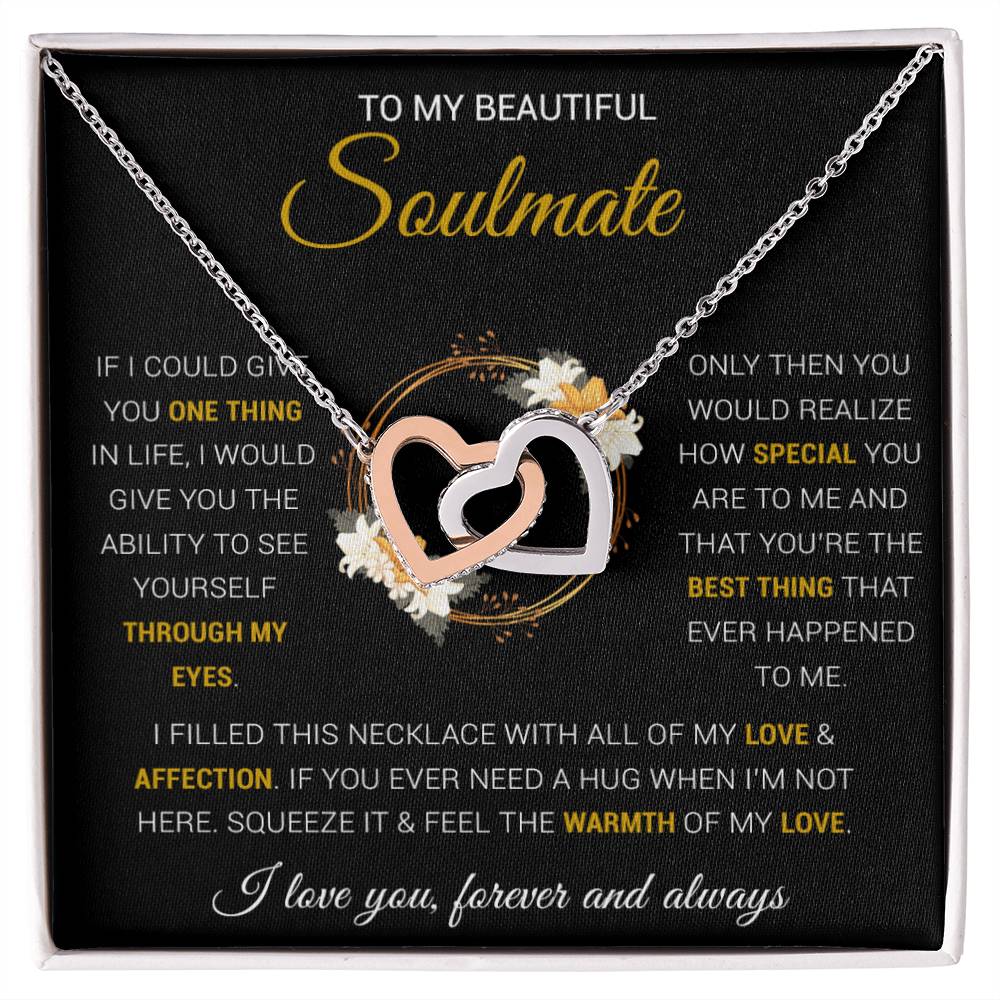 To My Soulmate Necklace Gift For Wife Girlfriend Birthday Anniversary Christmas