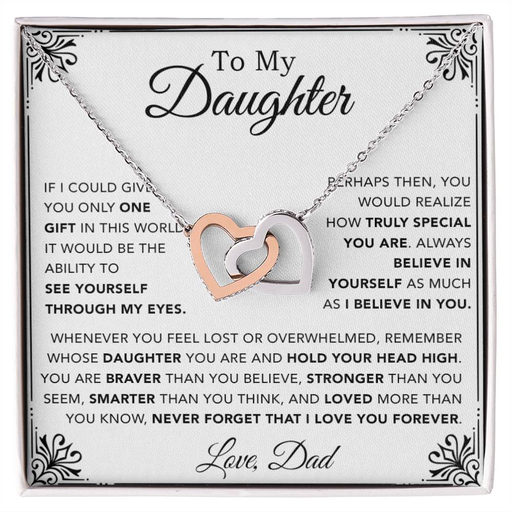 To My Daughter Necklace, Gift for Daughter from Dad, Father Daughter Necklace 1_12