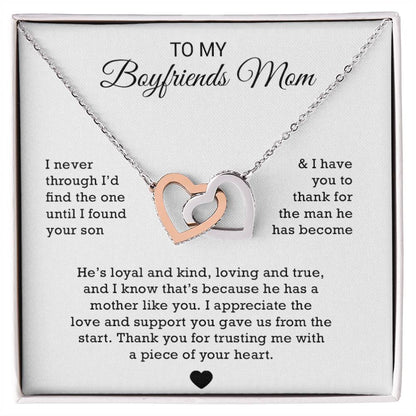 To My Boyfriends Mom Necklace, Gift for Boyfriends Mom, Boyfriends Mom Gift