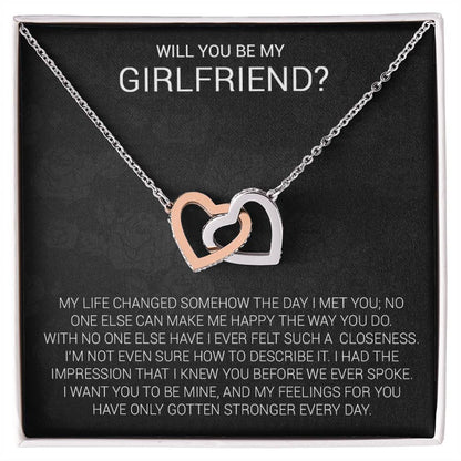 Girlfriend Proposal Necklace, Girlfriend Proposal Gift, Be My Girlfriend Gift