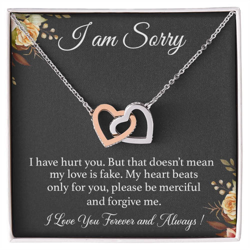 I'm Sorry Necklace Gift for Her, Apology Card for Girlfriend, Forgiveness Gift