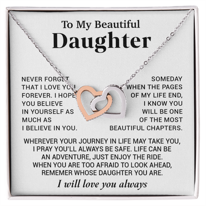 To My Beautiful Daughter Necklace, Sentimental Gift for Daughter From Mom
