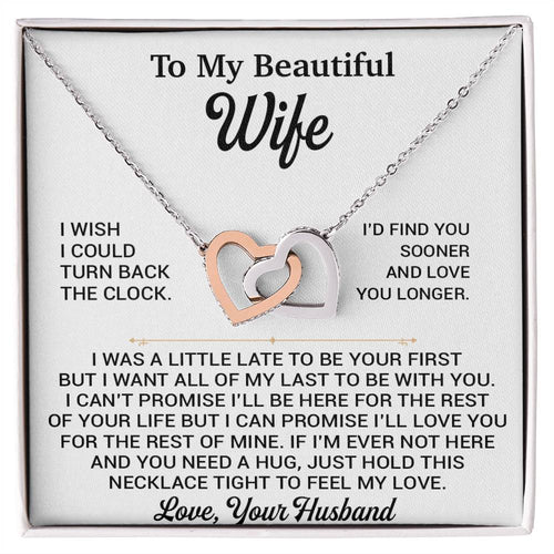 To My Beautiful Wife Necklace, Gift From Husband, Anniversary Gifts For Wife