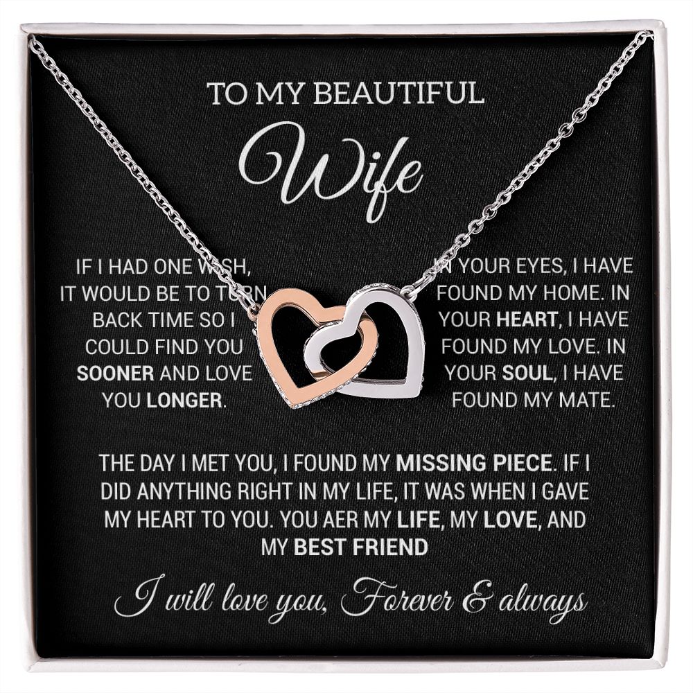 To My Wife Necklace, Gift For Wife, Anniversary Gift For Wife, Christmas Gifts