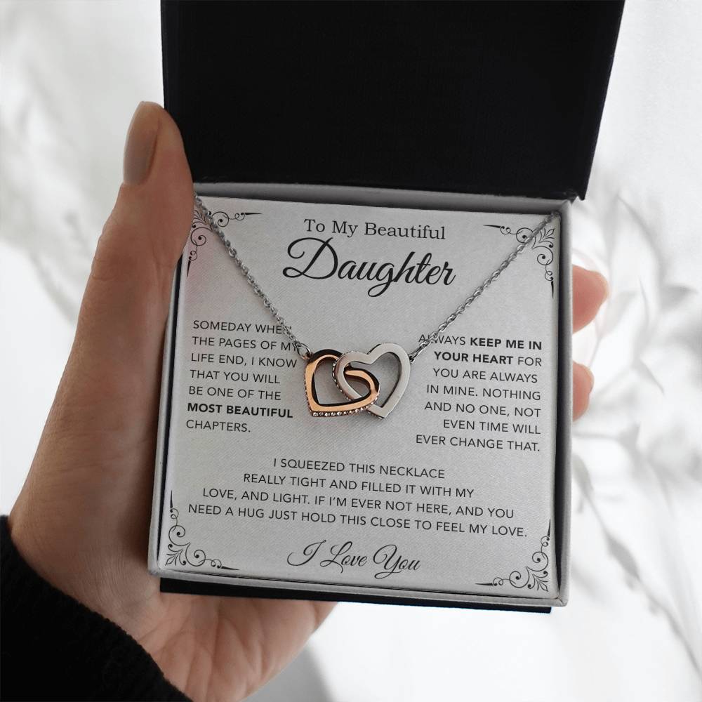 To My Daughter Necklace, Gift from Mother Father Daughter, Christmas Gift