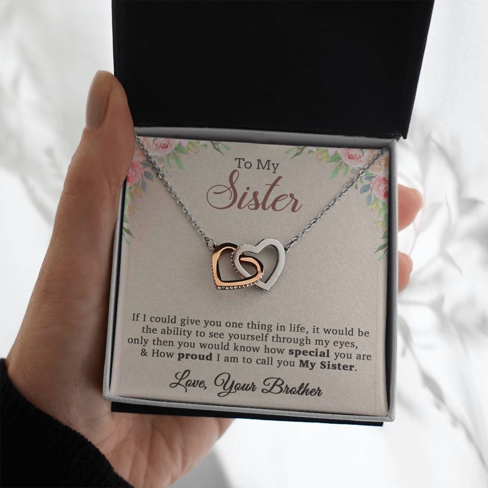 To My Sister Necklace, Brother to Sister, Birthday gift For Sister from Brother 7_12