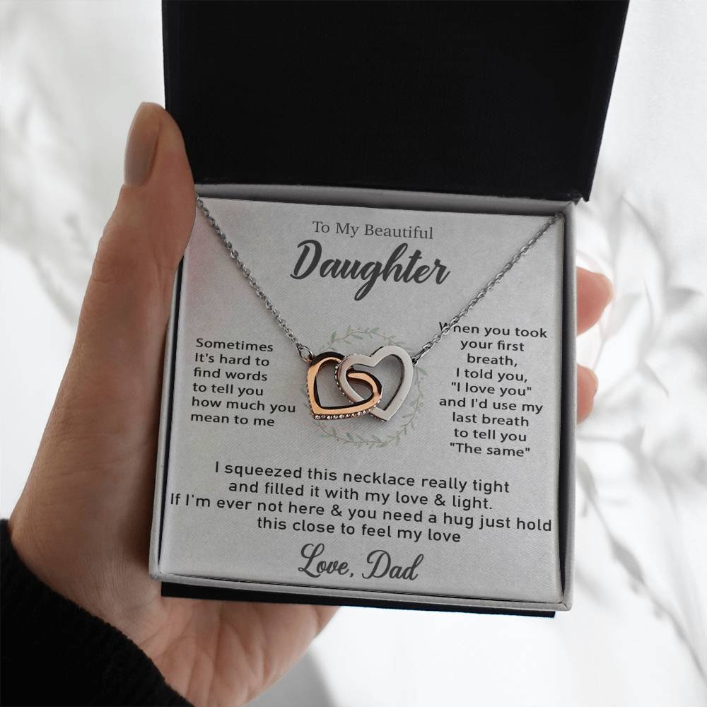 To My Daughter Necklace, Gift For Daughter From Dad, Daughter Father Necklace 12_12