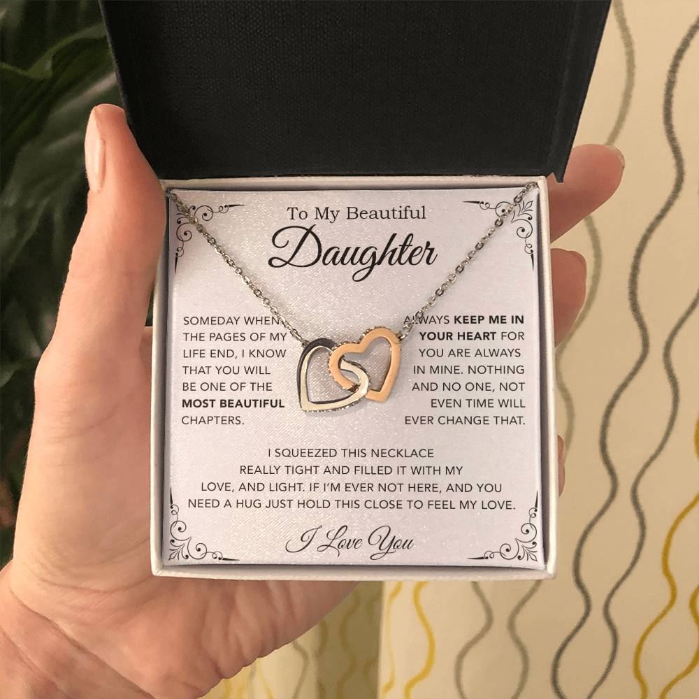 To My Daughter Necklace, Gift from Mother Father Daughter, Christmas Gift