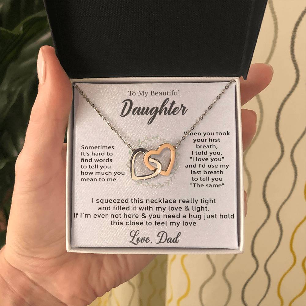 To My Daughter Necklace, Gift For Daughter From Dad, Daughter Father Necklace 12_12