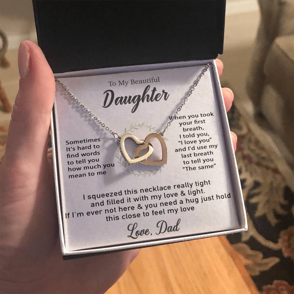 To My Daughter Necklace, Gift For Daughter From Dad, Daughter Father Necklace 12_12