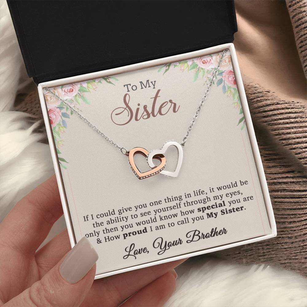 To My Sister Necklace, Brother to Sister, Birthday gift For Sister from Brother 7_12