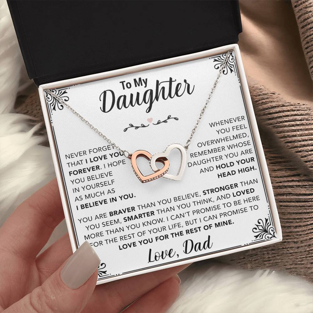 To My Daughter Necklace, Gift for Daughter from Dad, Father Daughter Necklace 30_11