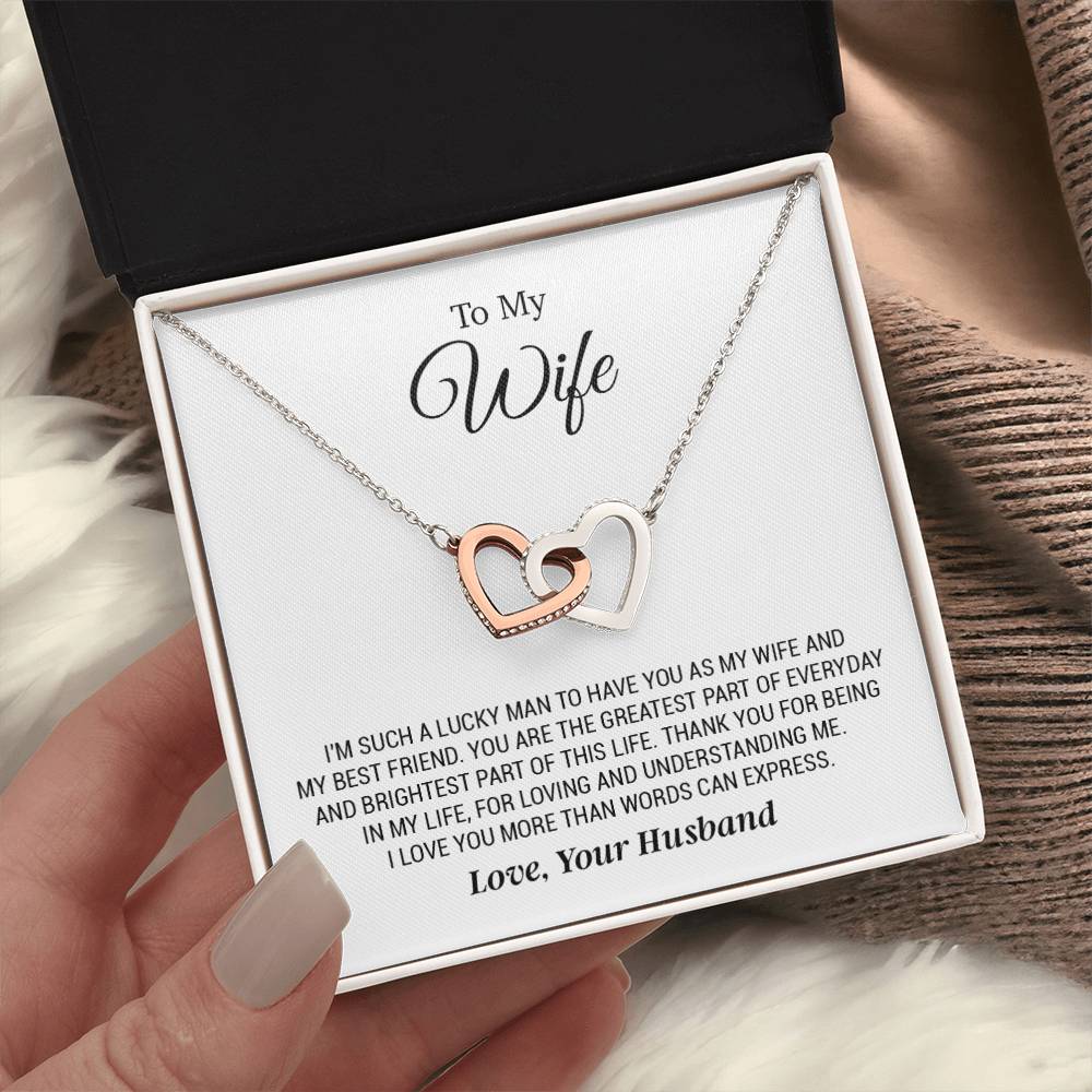 To My Wife Necklace, Wife Gift from Husband, Anniversary Gifts, Christmas Gift