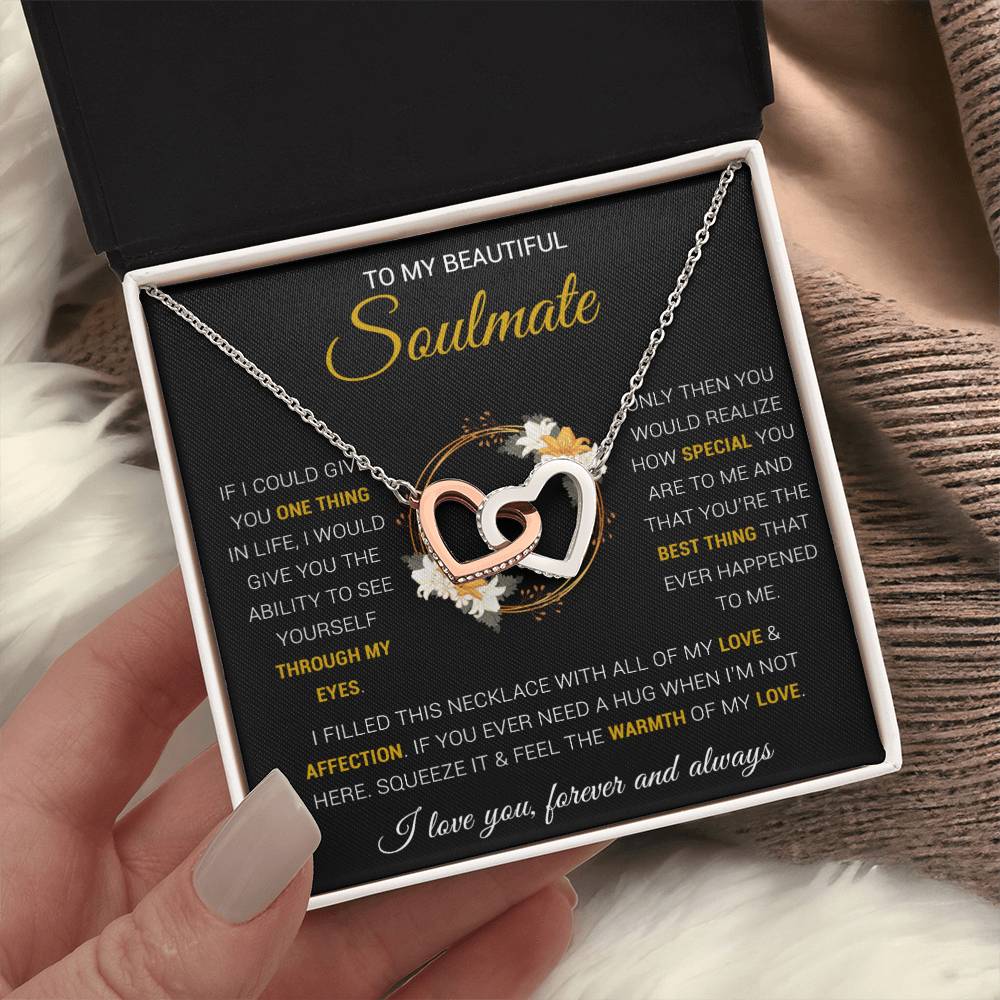 To My Soulmate Necklace Gift For Wife Girlfriend Birthday Anniversary Christmas