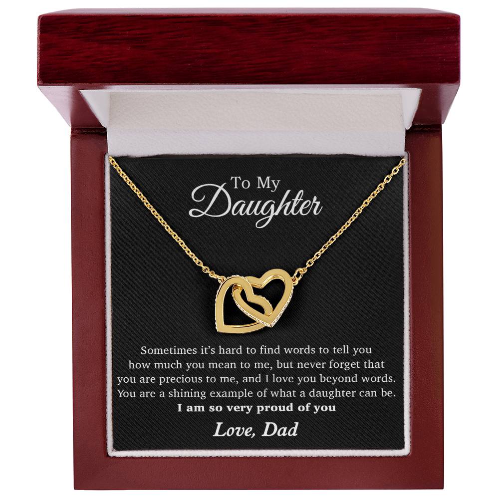To My Daughter Necklace, Gift for Daughter from Dad, Birthday Gifts