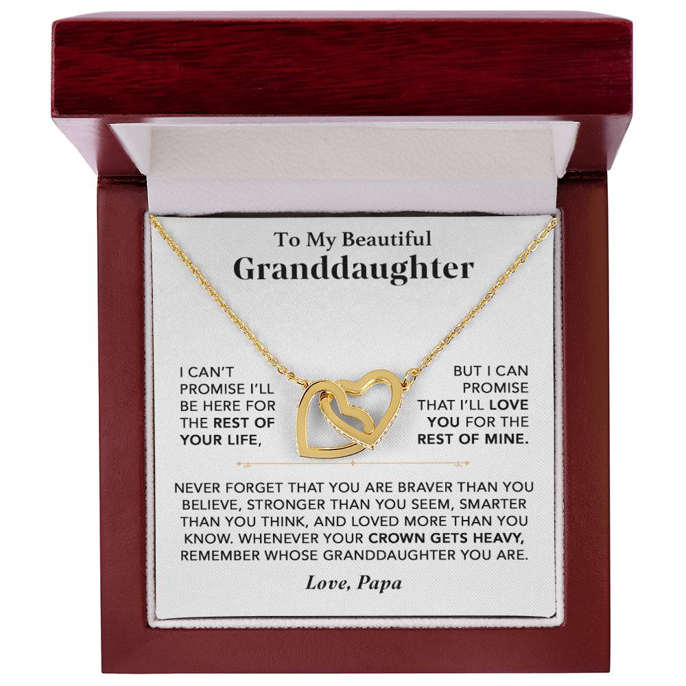 To My Granddaughter Necklace, Granddaughter Gift from Grandma, Gift from Grandpa_Papa
