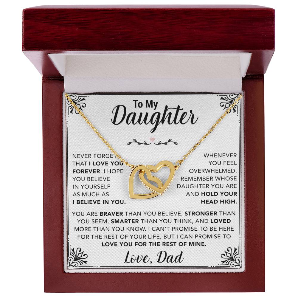 To My Daughter Necklace, Gift for Daughter from Dad, Father Daughter Necklace 30_11