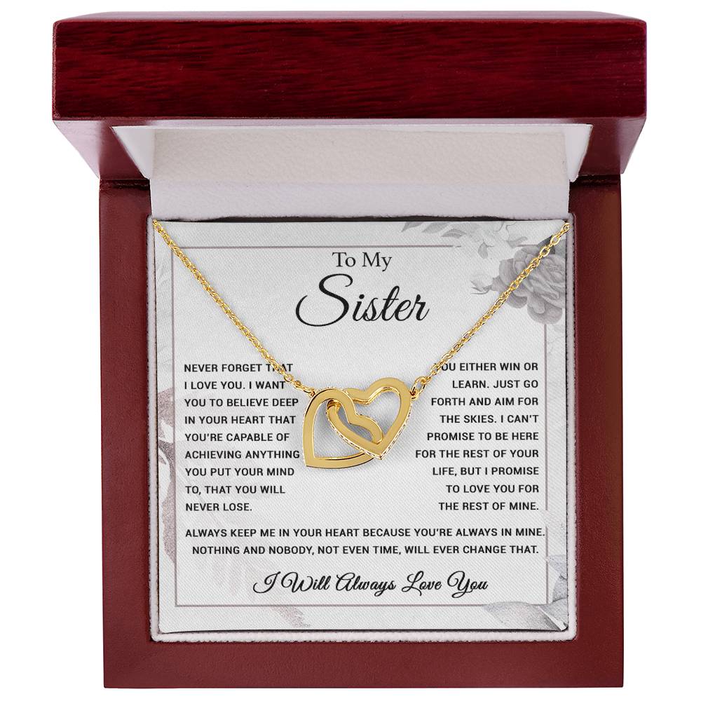 To My Sister Necklace, Brother to Sister, Birthday gift For Sister from Brother
