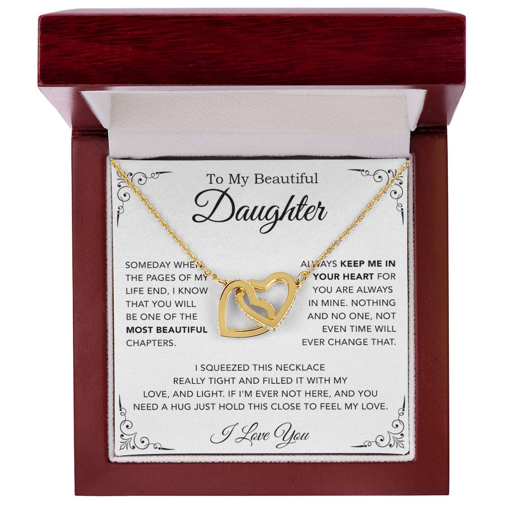 To My Daughter Necklace, Gift from Mother Father Daughter, Christmas Gift