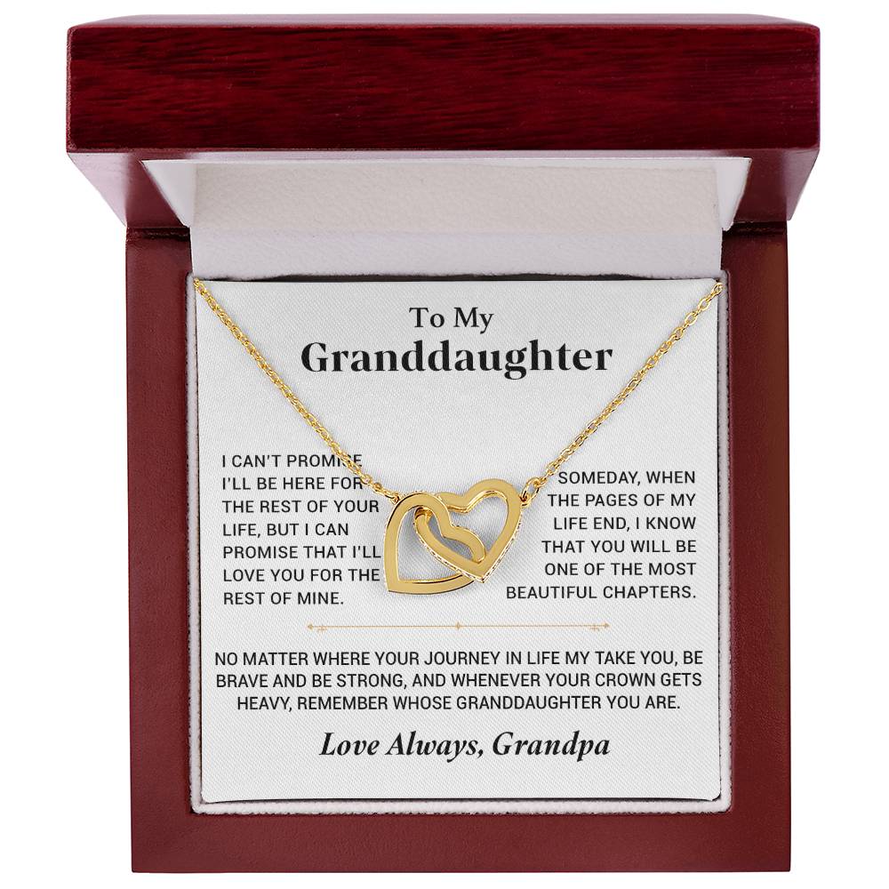 To My Granddaughter Necklace, Granddaughter Necklace Gift from Grandfather