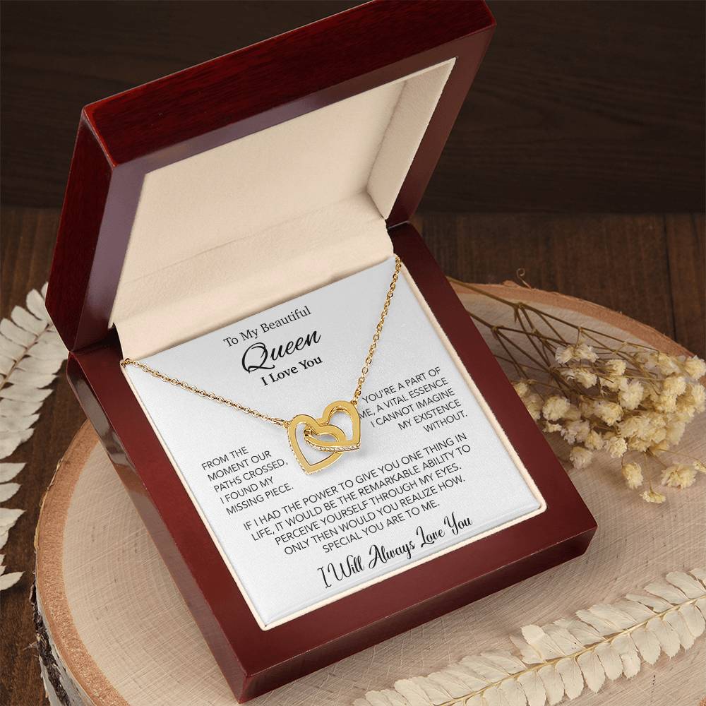 To My Queen Necklace, Anniversary Gift For Wife, Girlfriend Necklace, Birthday Gift For Wife