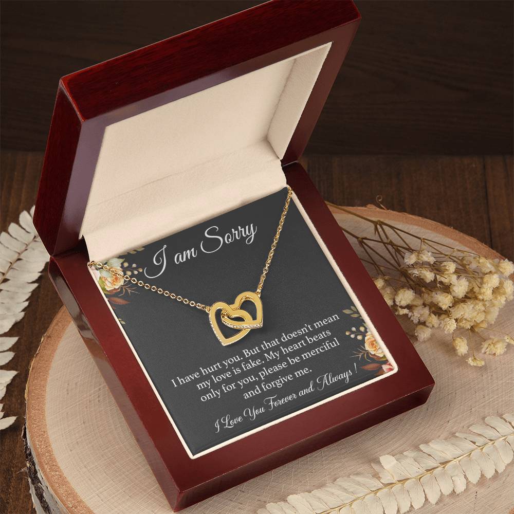 I'm Sorry Necklace Gift for Her, Apology Card for Girlfriend, Forgiveness Gift