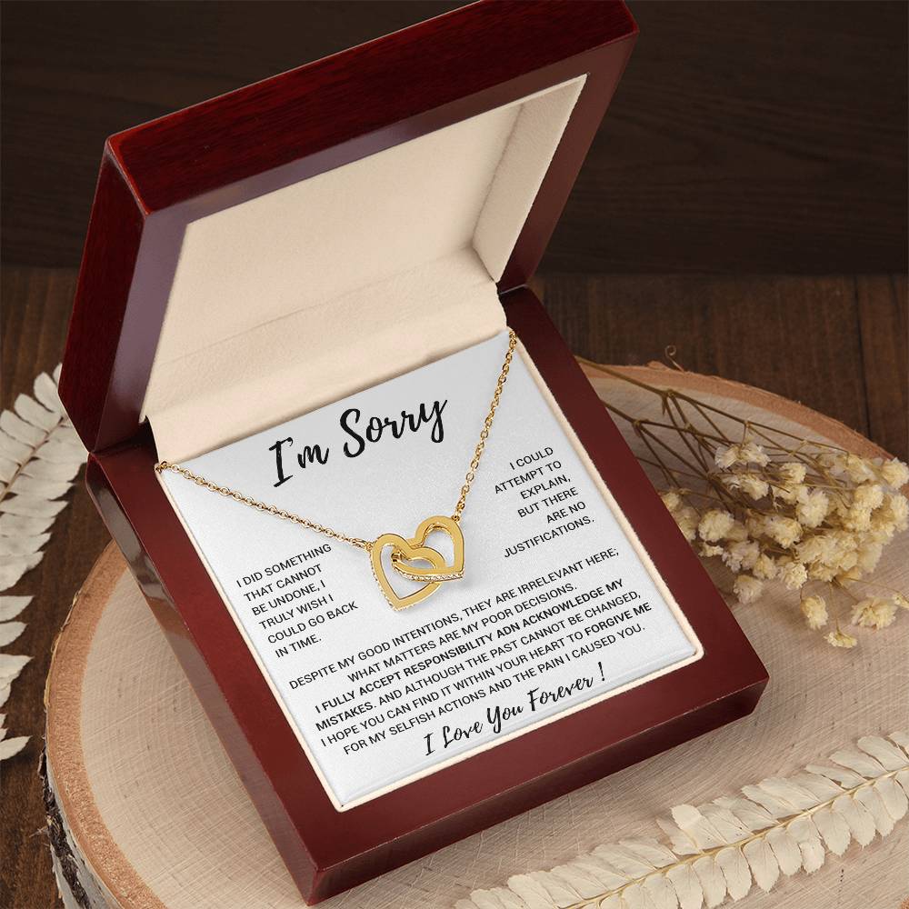 I'm Sorry Gift Apology Gift Necklace For Her, Wife, Girlfriend, Friend, Forgive