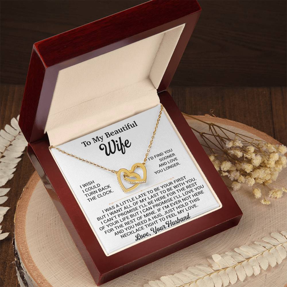 To My Beautiful Wife Necklace, Gift From Husband, Anniversary Gifts For Wife