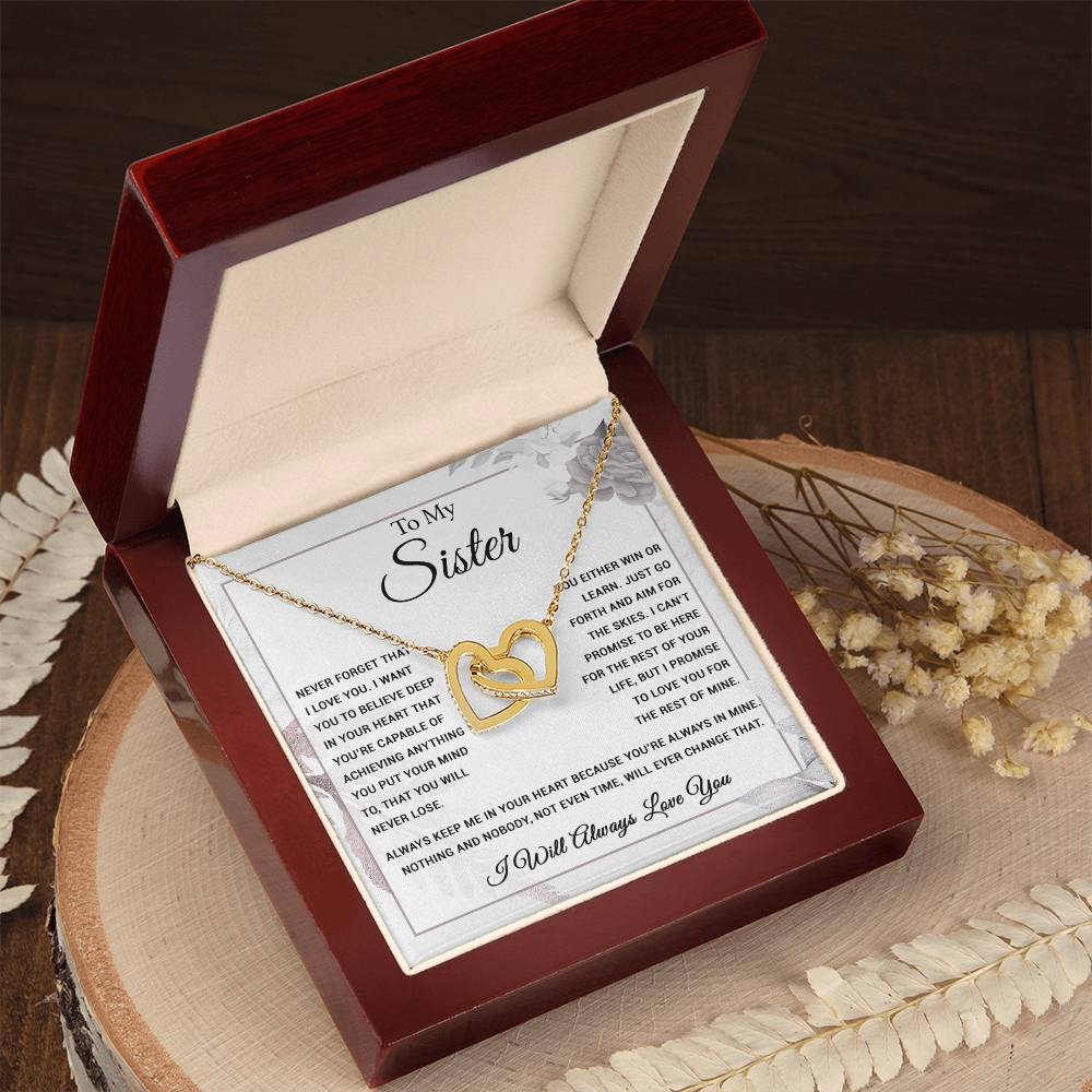 To My Sister Necklace, Brother to Sister, Birthday gift For Sister from Brother