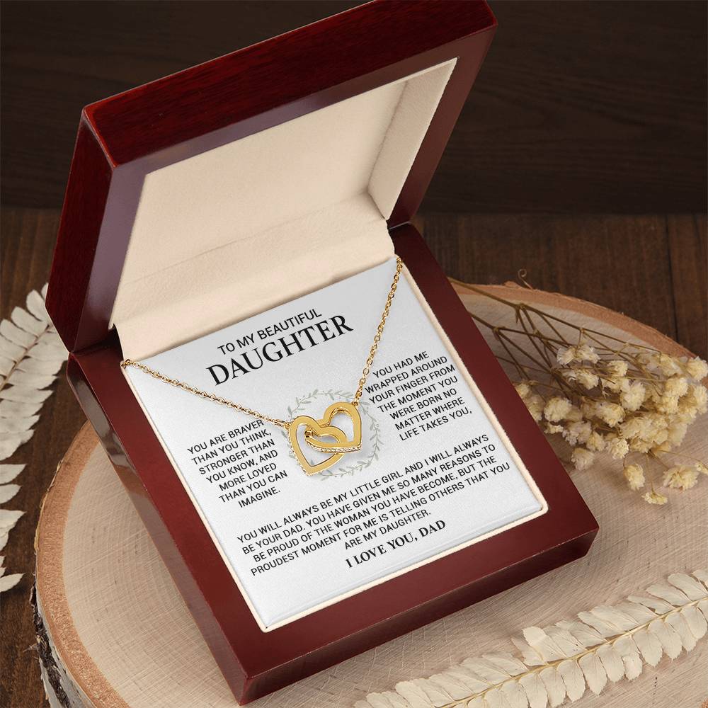 To My Daughter Necklace, Daughter Gift From Dad, Birthday Gift for Daughter